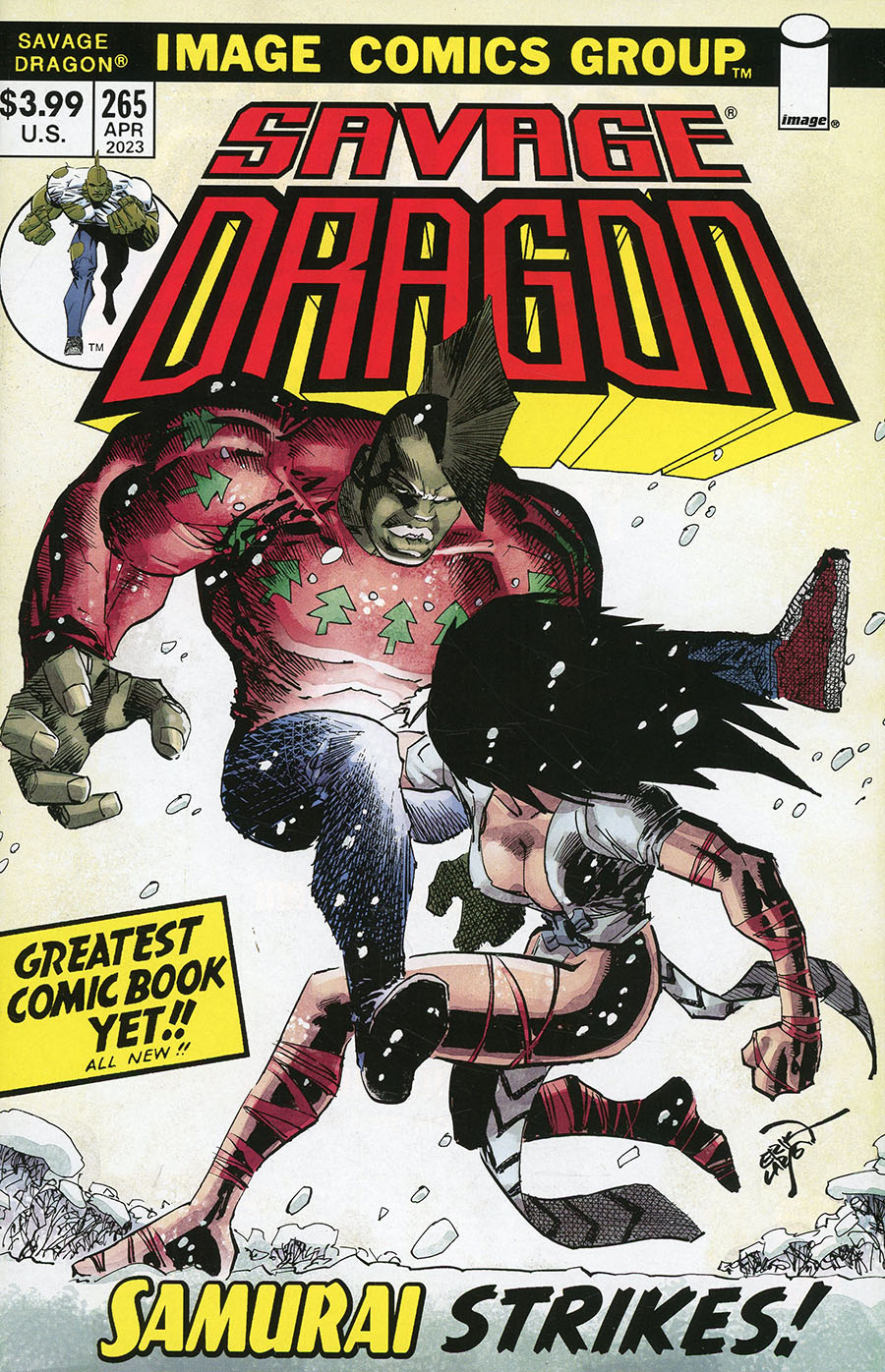 Savage Dragon Vol 2 #265 Cover B Variant Erik Larsen Retro 1970s Trade Dress Cover