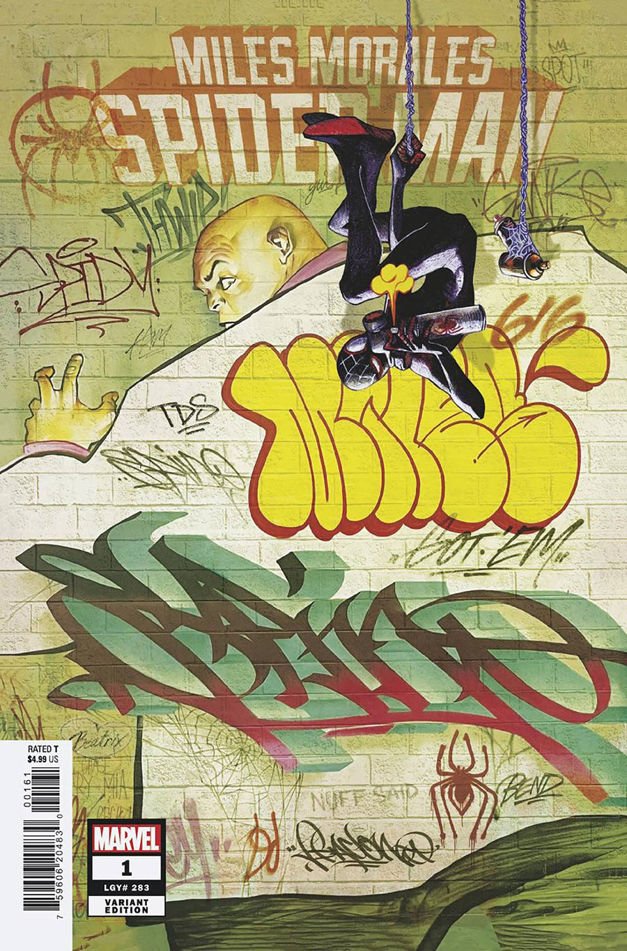 Miles Morales Spider-Man Vol 2 #1 Cover E Variant Mike Del Mundo Graffiti Cover