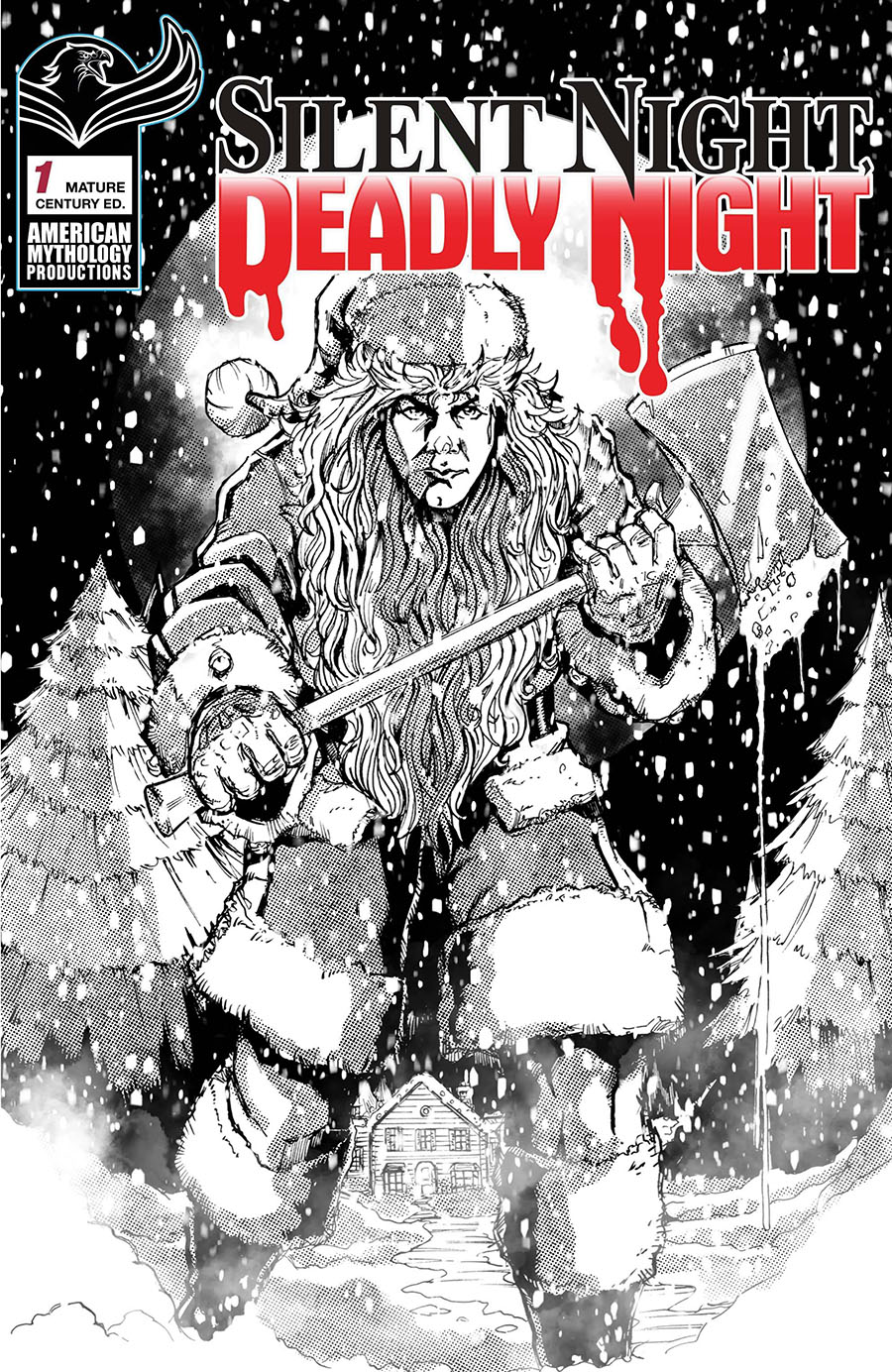 Silent Night Deadly Night #1 Cover D Incentive Puis Calzada Black & White Virgin Century Cover