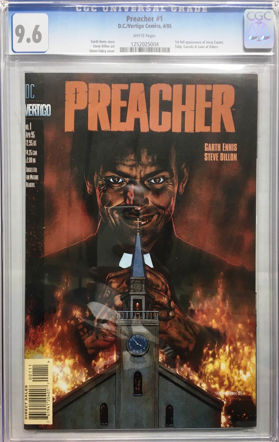 Preacher #1 Cover C CGC 9.6