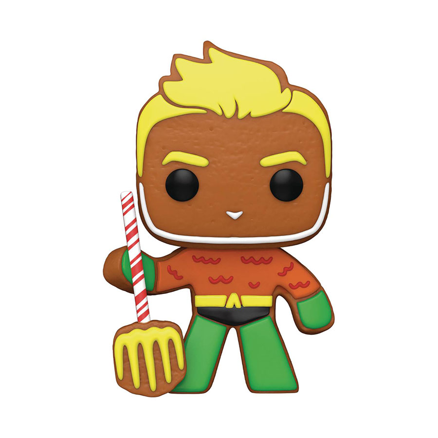 POP Heroes DC Holiday Gingerbread Aquaman Vinyl Figure