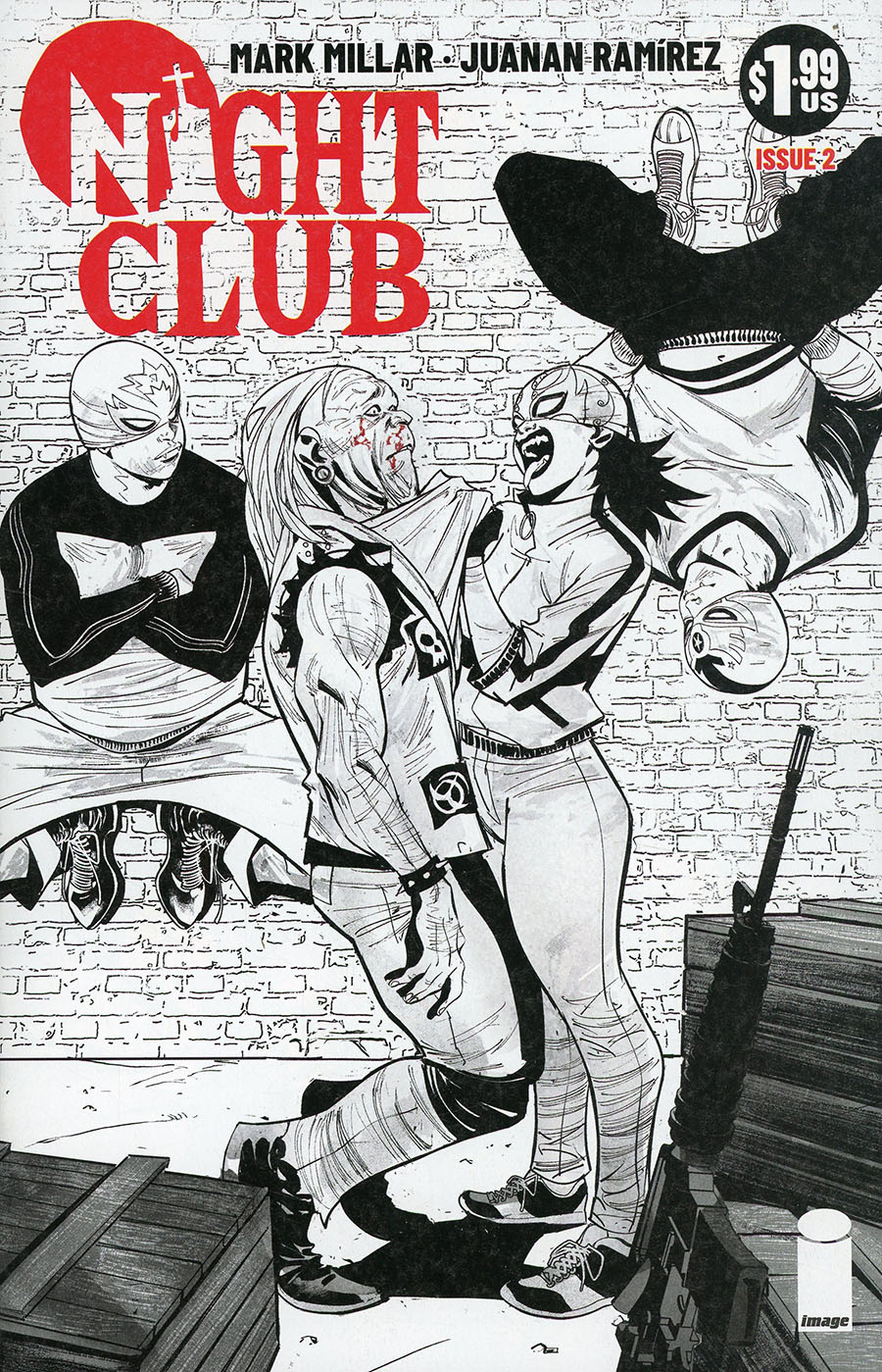 Night Club (2022) #2 Cover B Variant Juanan Ramirez Black & White Cover (Limit 1 Per Customer)