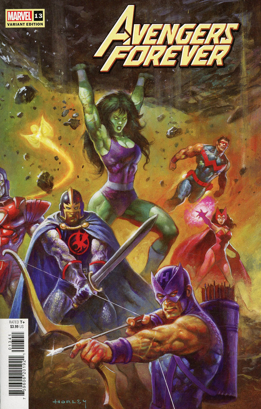 Avengers Forever Vol 2 #13 Cover B Variant Alex Horley 1980s Avengers Assemble Connecting Cover (Avengers Assemble Part 5)