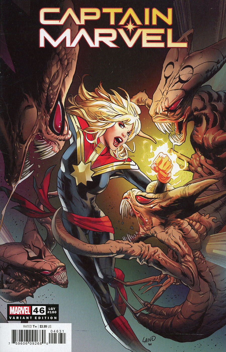 Captain Marvel Vol 9 #46 Cover C Variant Greg Land Cover (Revenge Of The Brood Tie-In)