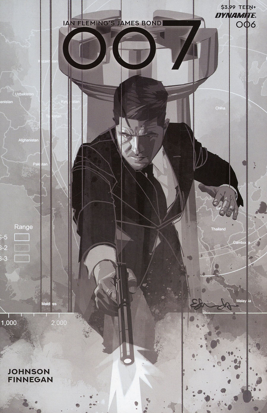 007 #6 Cover E Incentive Tommy Lee Edwards Black & White Cover