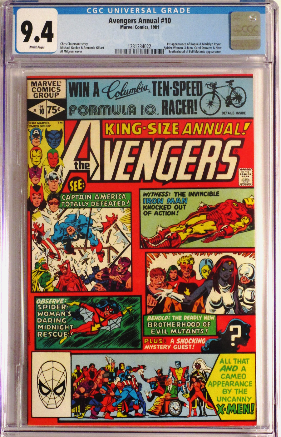 Avengers Annual #10 Cover E 1st Ptg CGC 9.4