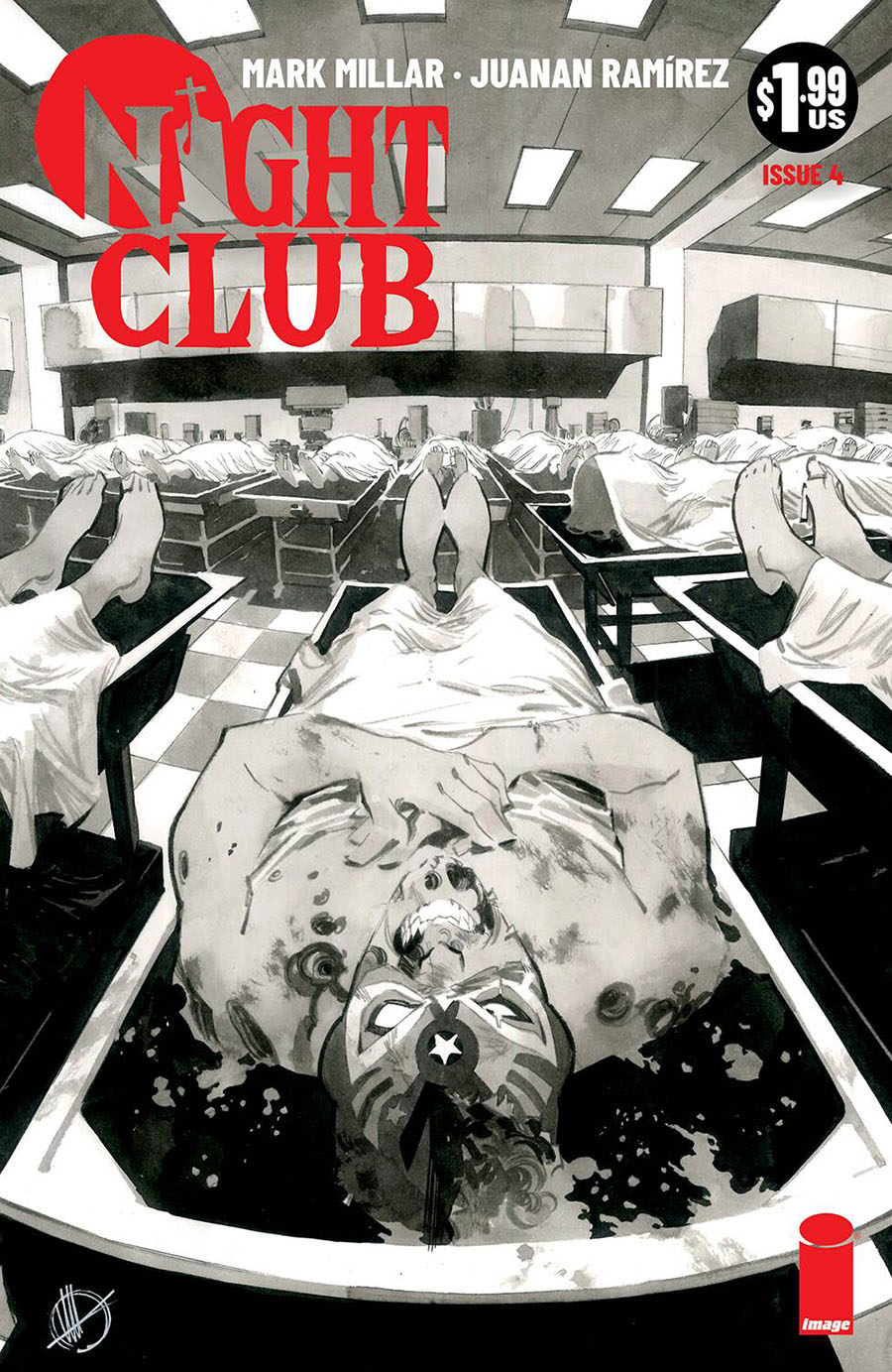 Night Club (2022) #4 Cover B Variant Matteo Scalera Black & White Cover