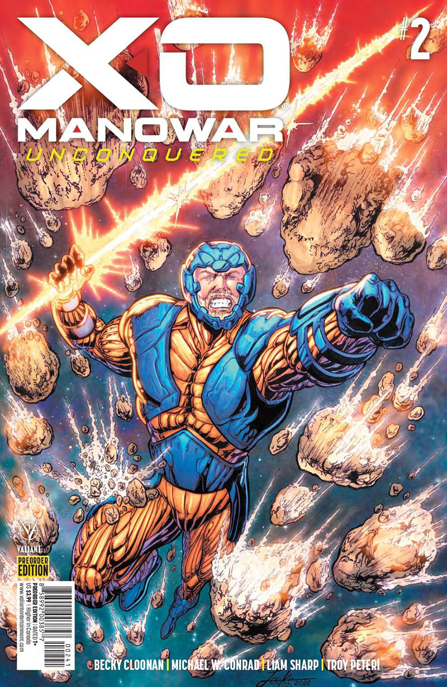 X-O Manowar Unconquered #2 Cover C Variant Mike Leeke Classic Valiant Artists Cover Series Pre-Order Edition