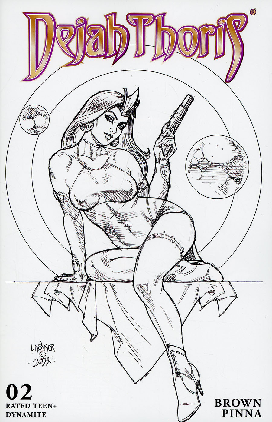 Dejah Thoris Vol 4 #2 Cover G Incentive Joseph Michael Linsner Line Art Cover