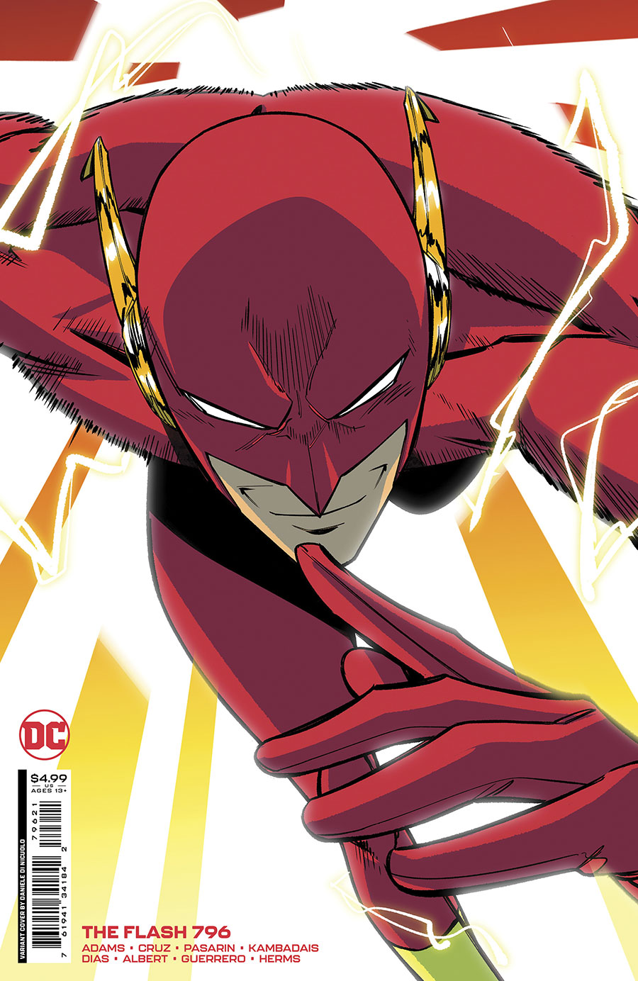 Flash Vol 5 #796 Cover B Variant Daniele Di Nicuolo Card Stock Cover (One-Minute War Part 7)