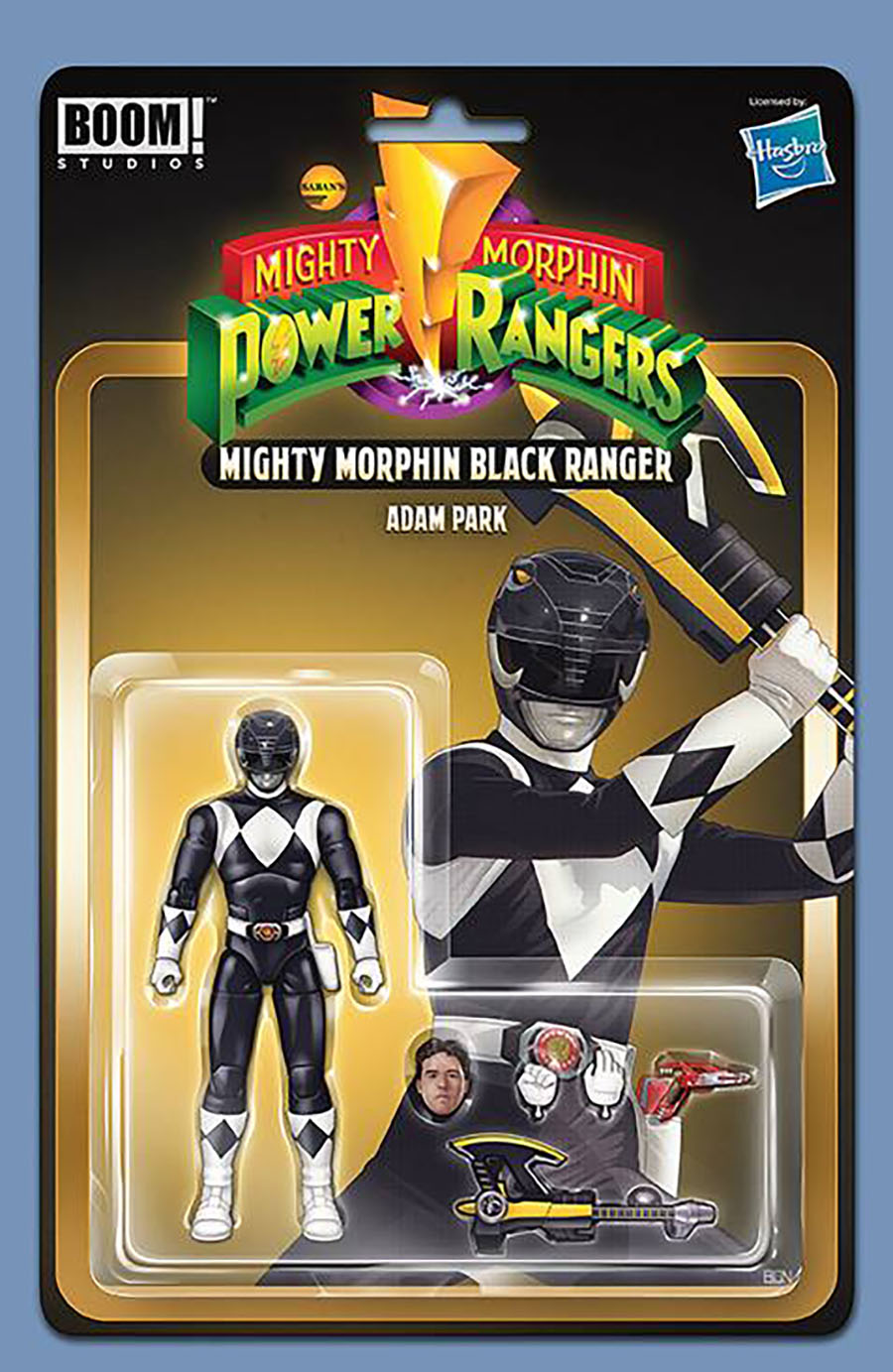 Mighty Morphin Power Rangers (BOOM Studios) #107 Cover C Incentive Bon Bernardo Action Figure Virgin Variant Cover