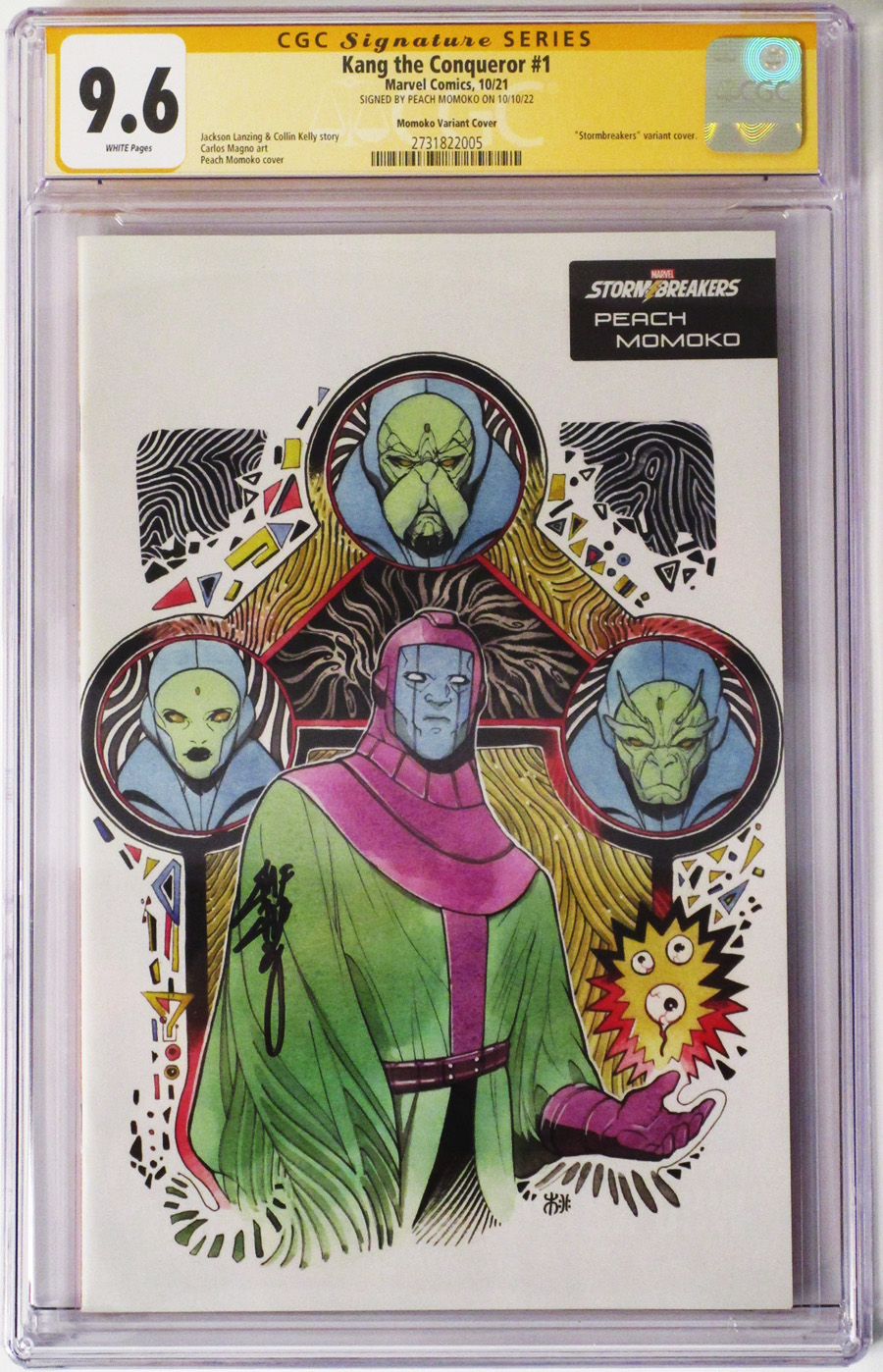 Kang The Conqueror #1 Cover N Variant Peach Momoko Stormbreakers Cover Signed By Peach Momoko CGC Graded 9.6