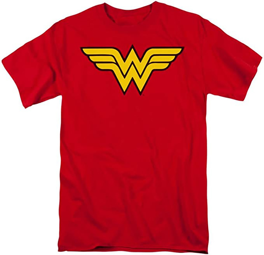 Wonder Woman Logo Red Youth T-Shirt Large