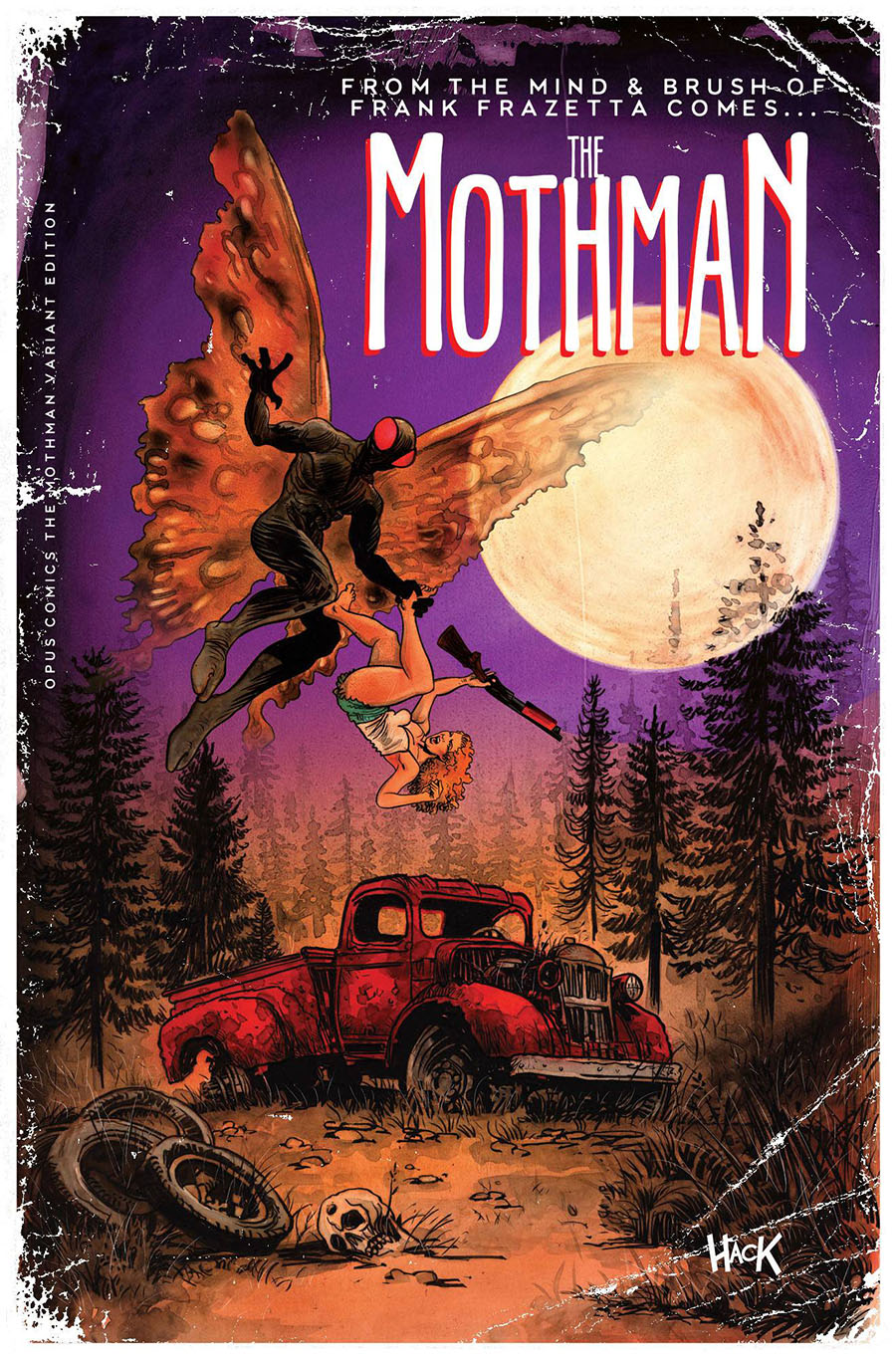 Frank Frazettas Mothman #1 Cover D Incentive Robert Hack Variant Cover