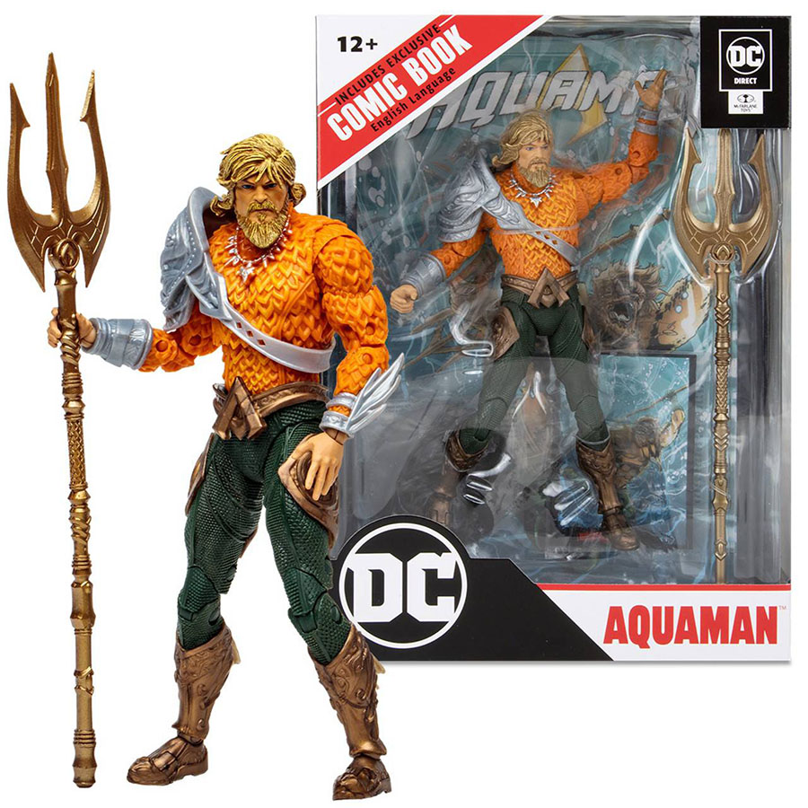 DC Direct Aquaman Wave 3 Aquaman 7-Inch Action Figure With Comic Case