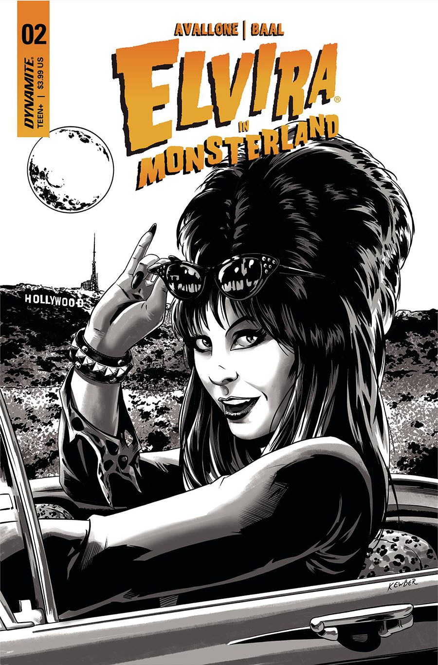 Elvira In Monsterland #2 Cover E Incentive Kewber Baal Black & White Cover