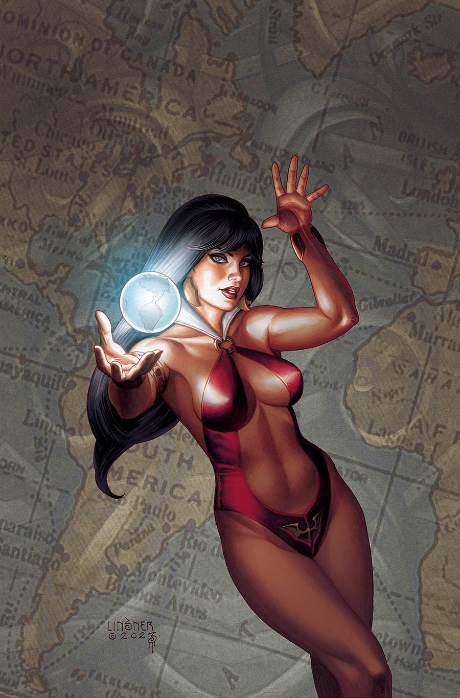 Vampirella vs The Superpowers #2 Cover L Incentive Joseph Michael Linsner Virgin Cover