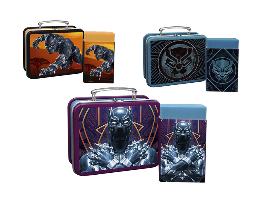 MetaKeshi Metal Mini Lunchbox Series 6 Marvel Black Panther Blind Mystery Box Display