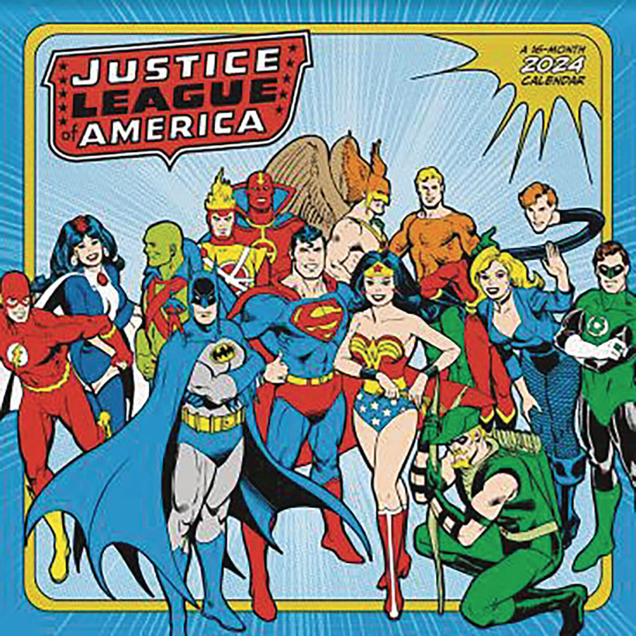 Justice League Classic 16Month 2024 Wall Calendar