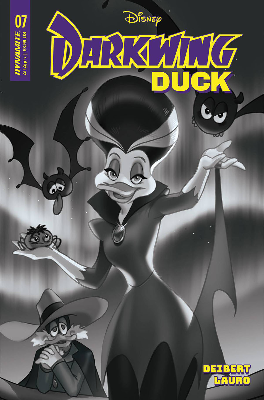 Darkwing Duck Vol 3 #7 Cover G Incentive Lesley Leirix Li Black & White Cover