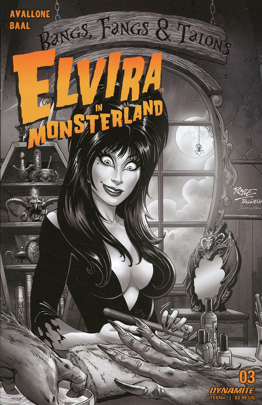 Elvira In Monsterland #3 Cover F Incentive John Royle Black & White Cover