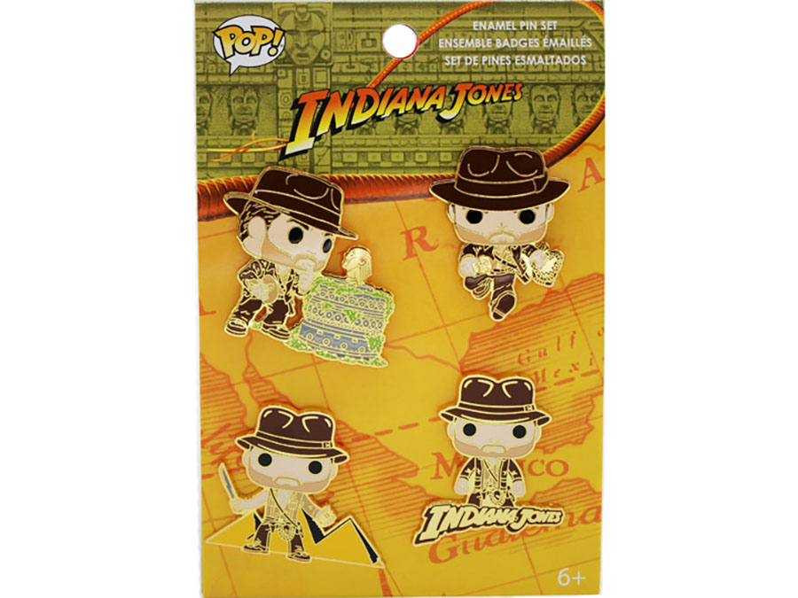 POP Indiana Jones Raiders Of The Lost Ark 4-Pack Pin Set