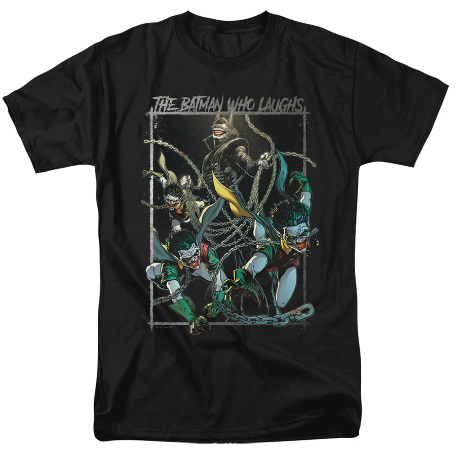 Batman Who Laughs With Robins Black Womens T-Shirt Large