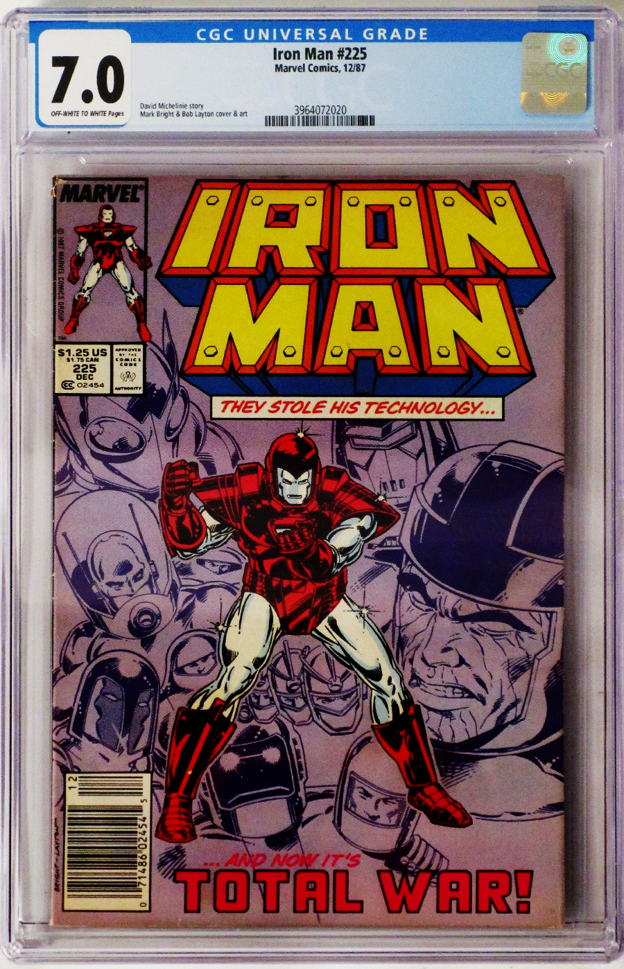 Iron Man #225 Cover C CGC 7.0