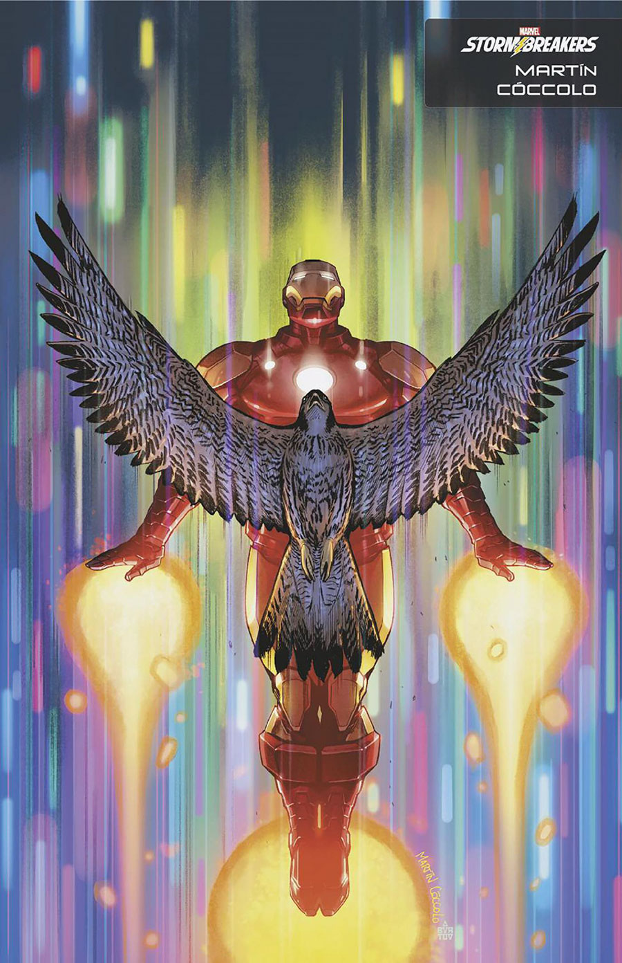 Invincible Iron Man Vol 4 #9 Cover B Variant Martin Coccolo Stormbreakers Cover (Fall Of X Tie-In) (Limit 1 Per Customer)