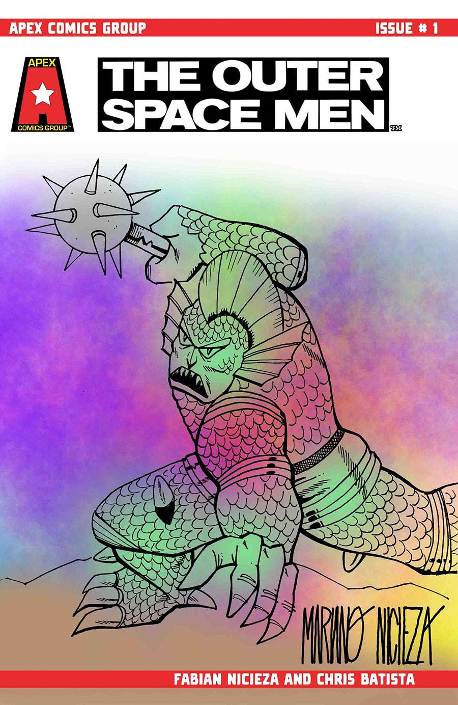 Outer Space Men #1 Cover I Variant Mariano Nicieza & Joe DelBeato Hand-Drawn Sketch Cover