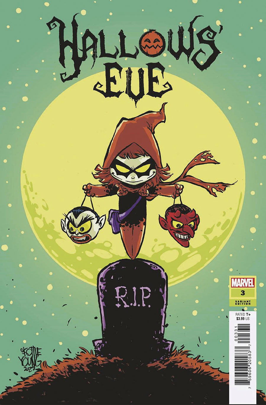 Hallows Eve #3 Cover E DF Skottie Young Variant Cover Silver Signature Series Signed By Erica Schultz