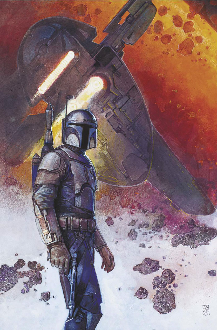 Star Wars Bounty Hunters #37 Cover F Incentive Alex Maleev Jango Fett Virgin Cover (Dark Droids Tie-In)