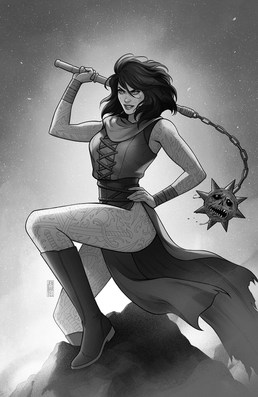 Barbaric Wrong Kind Of Righteous #1 (One Shot) Cover F Incentive Jen Bartel Black & White Virgin Cover