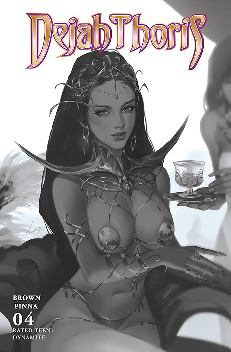 Dejah Thoris Vol 4 #4 Cover R Incentive Lesley Leirix Li Black & White Cover