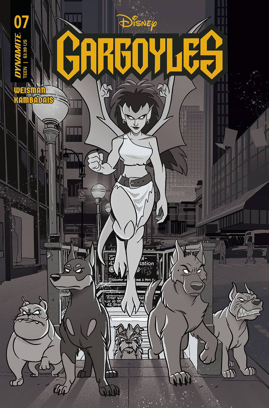 Gargoyles Vol 3 #7 Cover U Incentive Tony Fleecs & Trish Forstner Black & White Cover