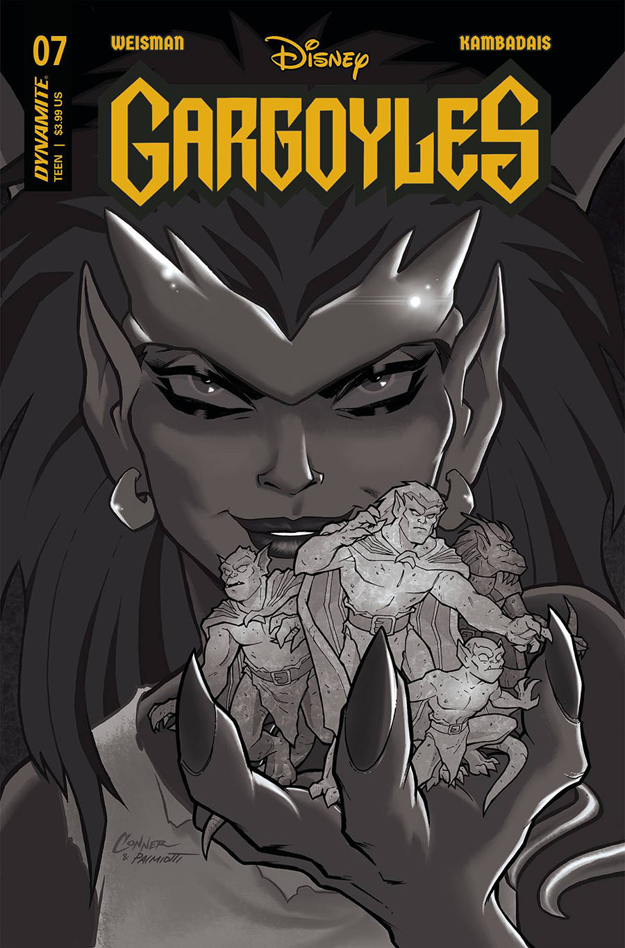 Gargoyles Vol 3 #7 Cover Z-A Incentive Amanda Conner Black & White Cover