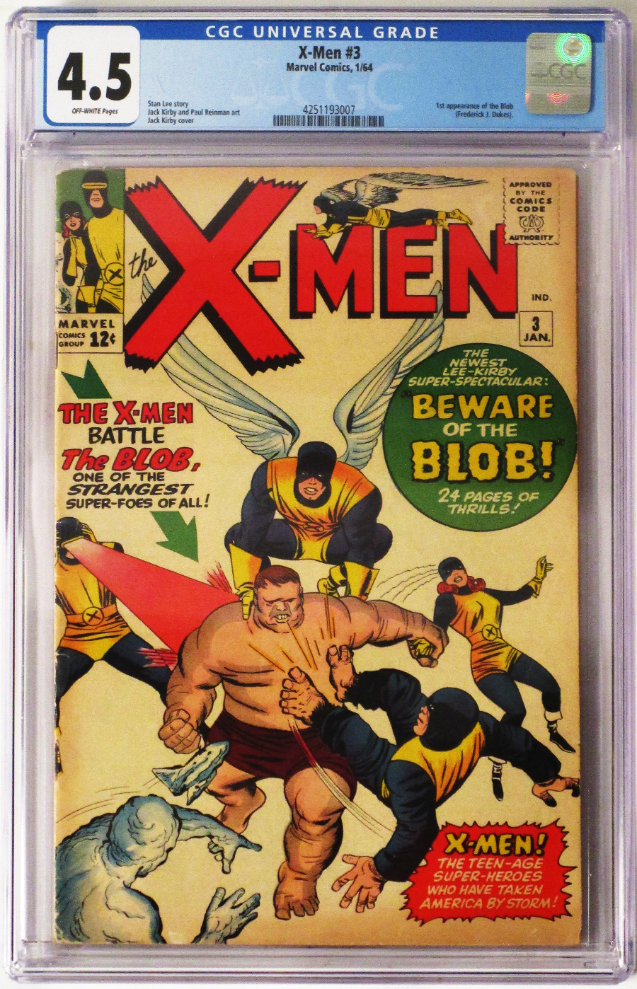 X-Men Vol 1 #3 Cover B CGC Graded 4.5