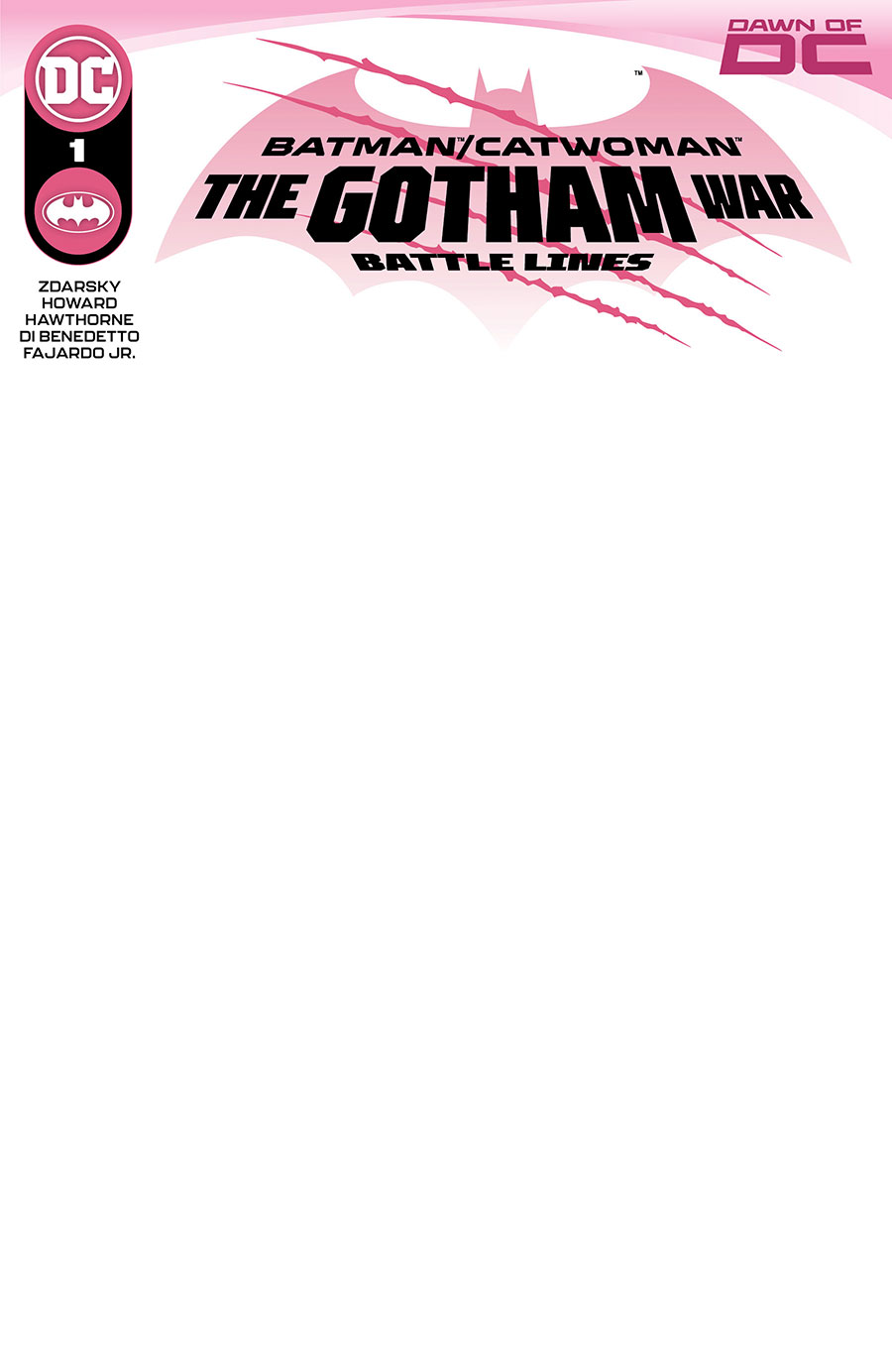 Batman Catwoman The Gotham War Battle Lines #1 (One Shot) Cover D Variant Blank Card Stock Cover (The Gotham War Part 1)