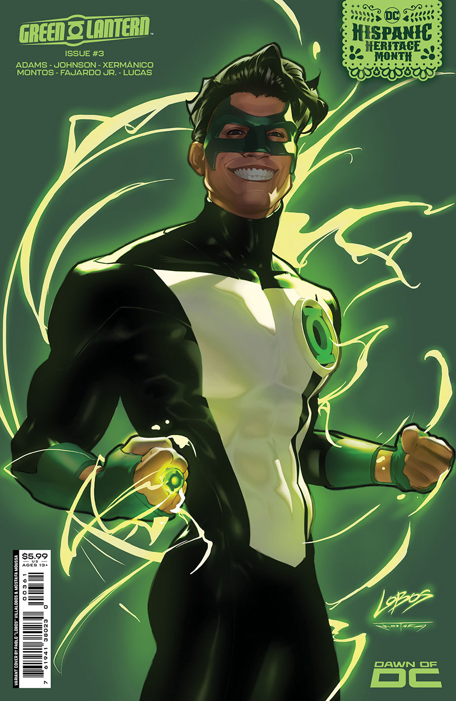 Green Lantern Vol 8 #3 Cover D Variant Pablo Villalobos Hispanic Heritage Month Card Stock Cover