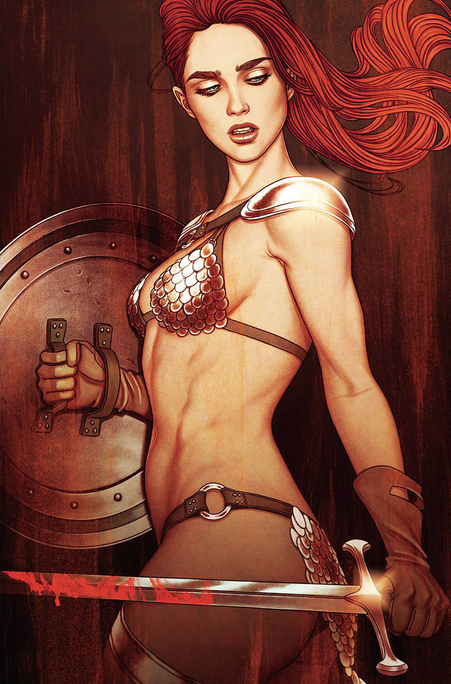 Red Sonja Vol 10 #1 Cover Z-V Dynamite Metal Premium Jenny Frison Virgin Cover