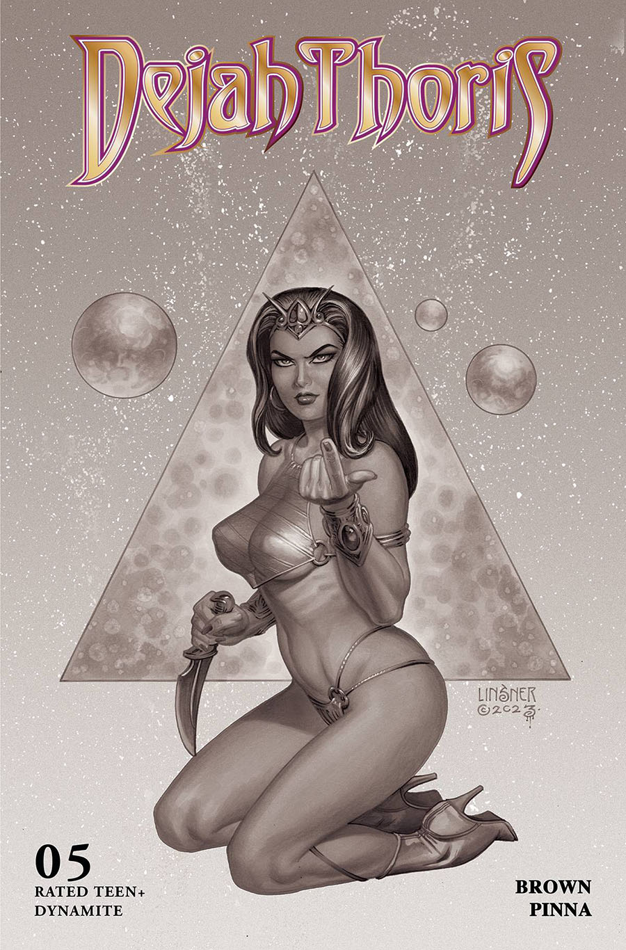 Dejah Thoris Vol 4 #5 Cover O Incentive Joseph Michael Linsner Black & White Cover