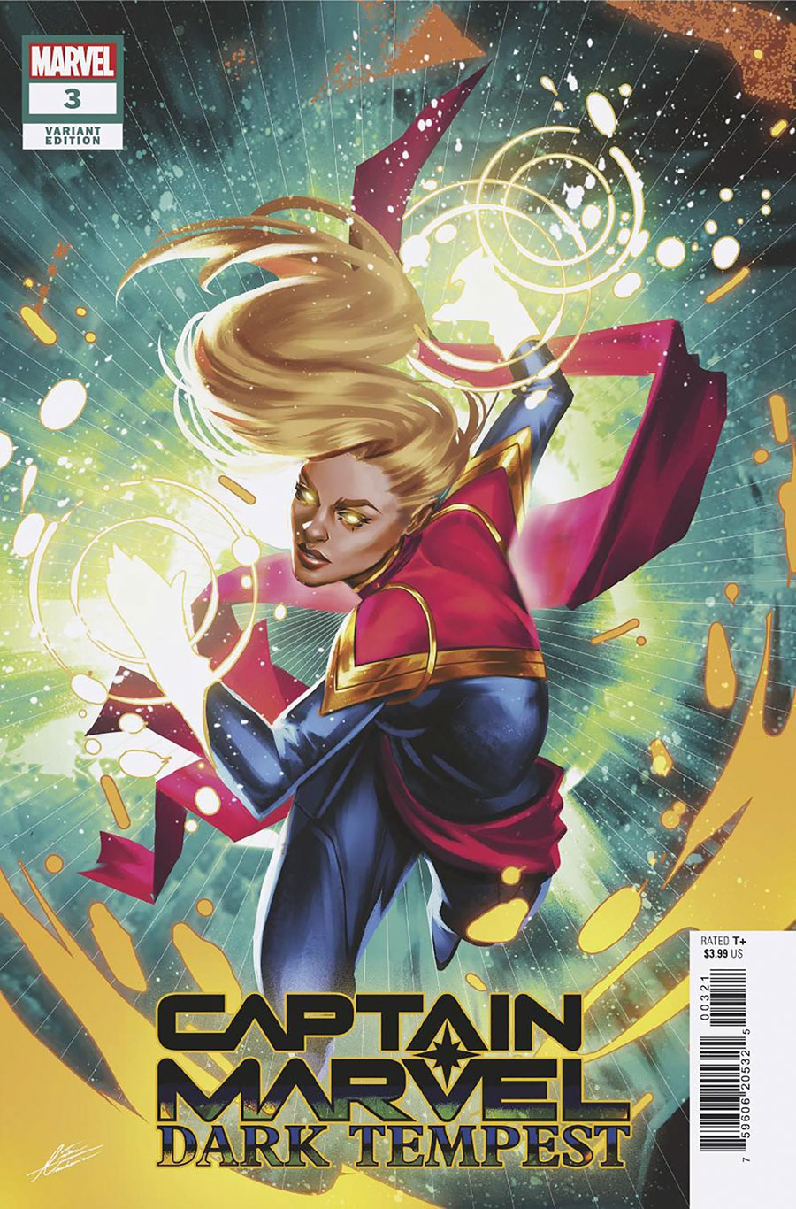 Captain Marvel Dark Tempest #3 Cover B Variant Mateus Manhanini Cover