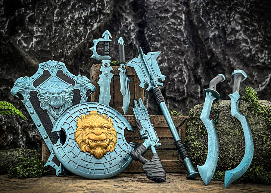 Animal Warriors Of The Kingdom Primal Series Wave 1 Accessory Weapon Set - Cobalt (Blue)