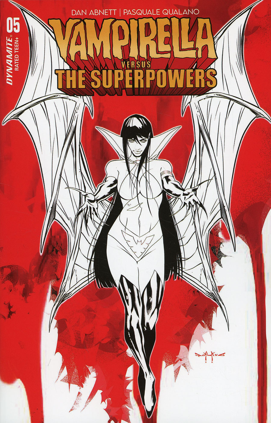 Vampirella vs The Superpowers #5 Cover H Incentive Pasquale Qualano Line Art Cover