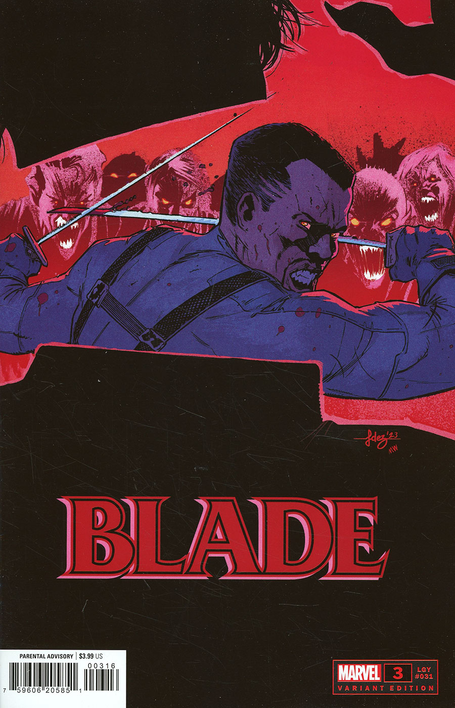 Blade Vol 4 #3 Cover C Incentive Javier Fernandez Variant Cover