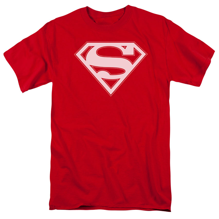 Superman Logo Red Mens T-Shirt Large