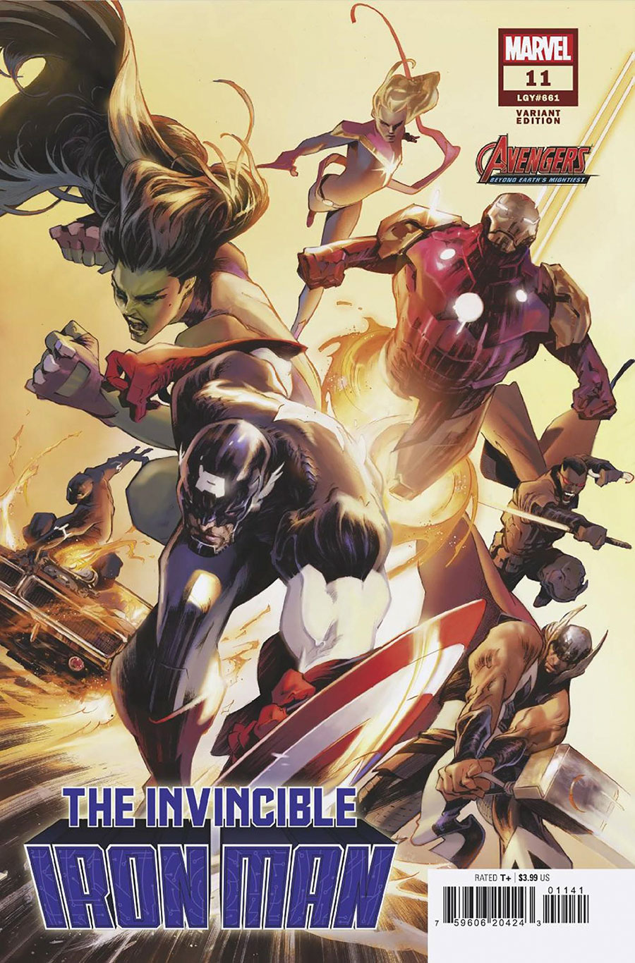 Invincible Iron Man Vol 4 #11 Cover B Variant Alexander Lozano Avengers 60th Anniversary Cover (Fall Of X Tie-In)