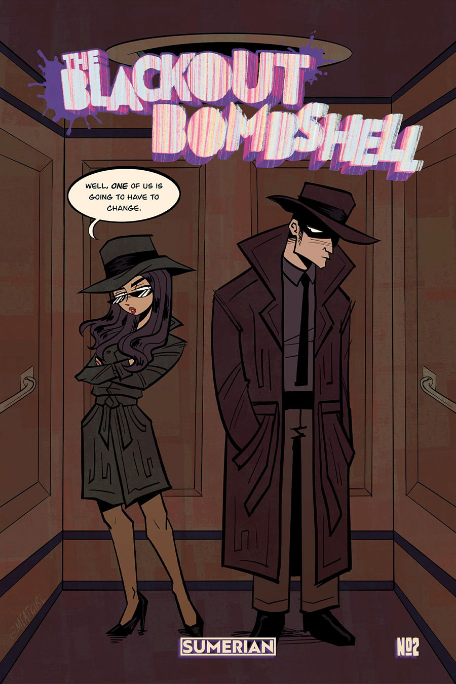 Blackout Bombshell #2 Cover C Variant Meatgiri Cover