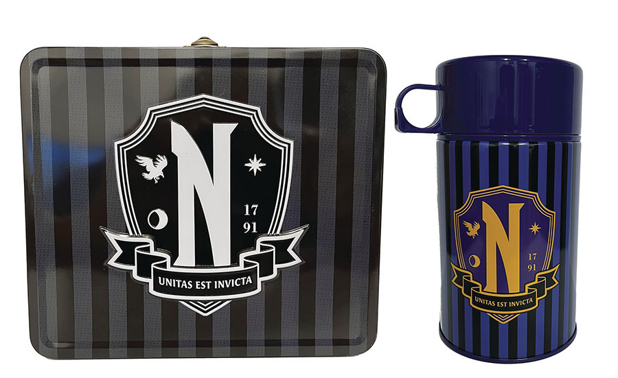 Tin Titans Wednesday Nevermore Academy Dance Previews Exclusive Lunch Box With Beverage Container