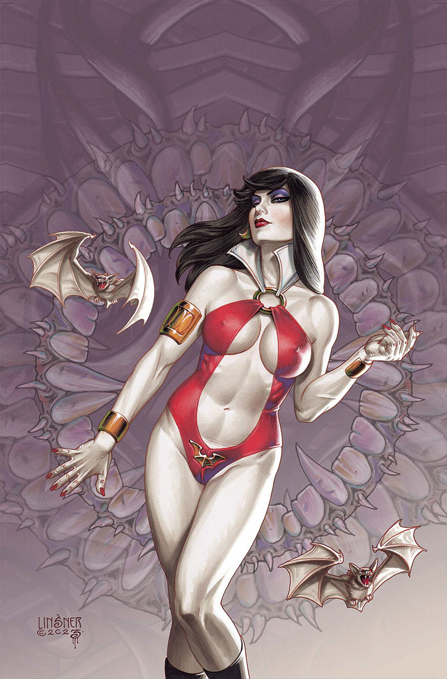 Vampirella vs The Superpowers #6 Cover I Incentive Joseph Michael Linsner Virgin Cover